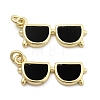 Brass Enamel Pendants KK-U060-27G-1