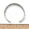 Religion Theme 304 Stainless Steel Cuff Bnagles for Women BJEW-Q011-01P-3