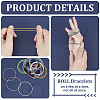 40Pcs 10 Colors Steel Wire Round Snake Chain Bracelets Set BJEW-BC0001-04-4