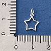 925 Sterling Silver Star Outline Charms STER-G043-02A-S-3