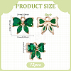 12Pcs Brass Glass Charms KK-PH0013-43B-2
