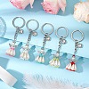 Acrylic Imitation Pearl Keychain KEYC-MZ00030-1