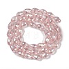 Transparent Electroplate Glass Beads Strands EGLA-N013-T8mm-B18-2