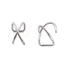 304 Stainless Steel Cross Clip on Nose Rings AJEW-A062-03P-2