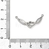 Brass Micro Pave Clear Cubic Zirconia Connector Charms CU-CBAFF5B-26P-3