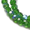 Electroplate Transparent Glass Beads Strands EGLA-A035-T3mm-L11-3