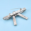 Crystal Rhinestone Bowknot Lapel Pin JEWB-T002-20S-4