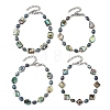 Dyed Natural Pearl & Paua Shell Beaded Bracelets for Women BJEW-JB14146-2
