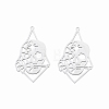 Non-Tarnish 201 Stainless Steel Pendants STAS-N090-LA904-1-3