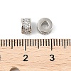 Brass Micro Pave Cubic Zirconia Beads KK-R219-24P-2