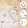 16Pcs 16 Style Brass Pendant Cabochon Settings & Cabochon Connector Settings FIND-BY0001-13-4