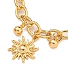 Brass Charm Bracelets for Women BJEW-U008-11G-2