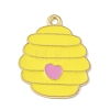Bees Theme Alloy Enamel Pandants FIND-M083-06J-G-1