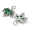 Rack Plating Brass Clear Cubic Zirconia Pendants KK-B078-02P-02-2