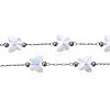 Clear AB Glass Butterfly Beaded Chains CHS-N003-08P-4