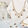 100Pcs 5 Styles Rack Plating Eco-Friendly Iron Charms IFIN-TA0001-54-6