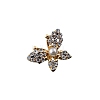 Butterfly Alloy Rhinestone Brooch PW-WGA77D9-01-4