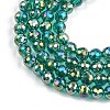 Electroplate Transparent Glass Beads EGLA-B013-02A-AB08-3