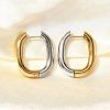 Rectangle Ion Plating(IP) 304 Stainless Steel Hoop Earrings for Women EJEW-L287-059GP-4