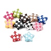 Printed Opaque Acrylic Beads OACR-B051-03-2