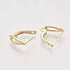 Brass Hoop Earring Findings with Latch Back Closure KK-T048-020G-NF-3
