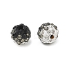 Handmade Polymer Clay Rhinestone Beads RB-CBAFAF8-01B-2