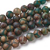 Tibetan Style Turtle Back Pattern dZi Beads Strands X-G-P229-A-04-8mm-2