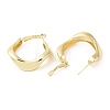 Brass Twist Hoop Earrings for Women EJEW-K248-16G-2