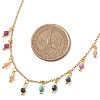 Natural Amethyst & Sunstone & Ruby & African Turquoise(Jasper) Faceted Round Bib Necklaces NJEW-JN05082-3