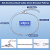20Pcs 304 Stainless Steel Ball Chains AJEW-SP0001-02-2