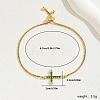 Fashionable European and American Style Brass Cubic Zirconia Cross Slider Bracelets FS4341-2-3