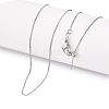 Brass Box Chain Necklaces for Women NJEW-G084-09P-1