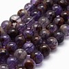 Natural Cacoxenite Amethyst Beads Strands G-K285-39-6mm-1