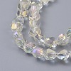 Electroplate Glass Beads Strands EGLA-L017-FR-A06-2