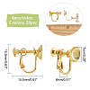 20Pcs 5 Colors Brass Clip-on Earring Findings KK-CA0003-33-2