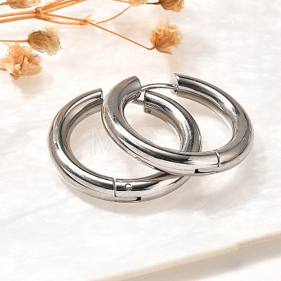 304 Stainless Steel Hoop Earrings for Women EJEW-M068-15I-P-1