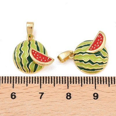 Brass Enamel Pendants KK-G549-04G-1