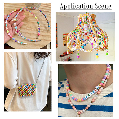 100G 357Pcs Opaque Acrylic Beads OACR-TA0004-15-1