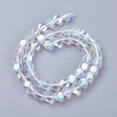 Synthetic Moonstone Beads Strands G-E468-G01-10mm-1