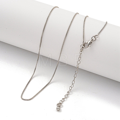 Brass Box Chain Necklaces for Women NJEW-G084-12P-1