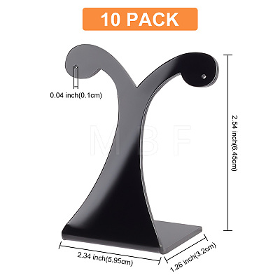 Acrylic Slant Back Single Earring Display Stands EDIS-WH0030-33A-1