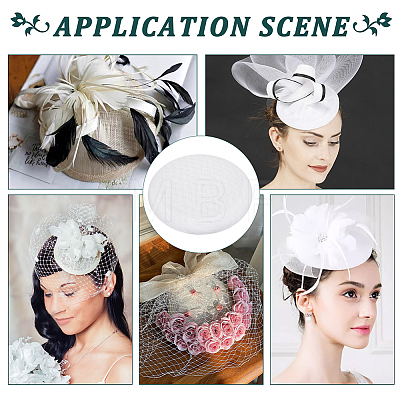 Linen Cloth Mini Hat Fascinator Base AJEW-WH0472-72B-1