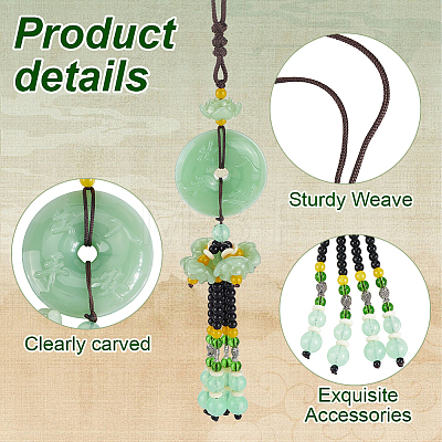 Glass Pendant Decorations HJEW-WH0063-083A-1