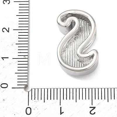 Brass Initial Beads KK-B167-27P-01S-1