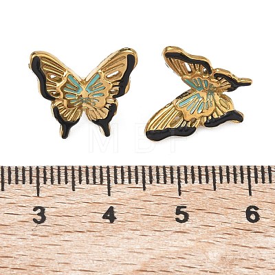 304 Stainless Steel Enamel Beads STAS-A139-01G-1