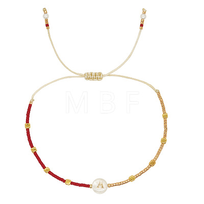 Glass Seed Beads Braided Bead Bracelets TY7987-1-1