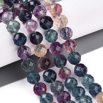 Natural Rainbow Fluorite Beads Strands G-S345-10mm-29-1