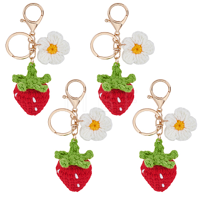 Yarn Woven Keychains KEYC-WH0025-093-1