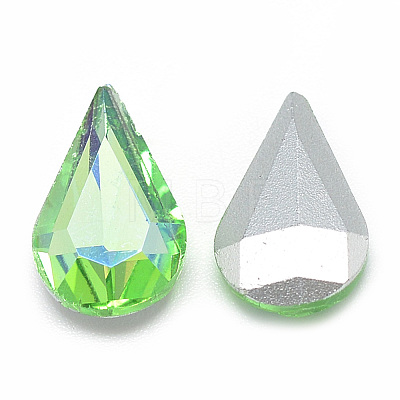 Pointed Back Glass Rhinestone Cabochons RGLA-T014-8x13mm-06-1