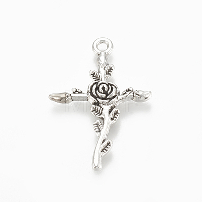 Tibetan Style Alloy Pendants TIBE-Q075-63AS-LF-1